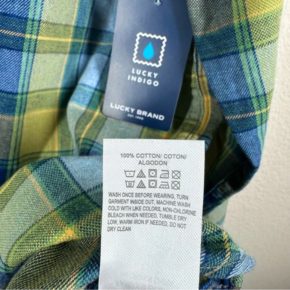 Lucky Brand 100% Cotton Western Pearl Snap Long Sleeve Button Up Shirt Large NWT - Picture 10 of 12